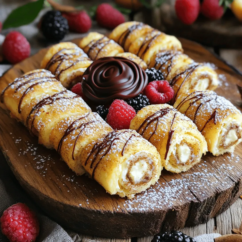 - 4 large flour tortillas - 8 oz cream cheese, softened - ½ cup powdered sugar - 1 teaspoon vanilla extract - 1 tablespoon ground cinnamon - 2 tablespoons unsalted butter, melted - ½ cup granulated sugar