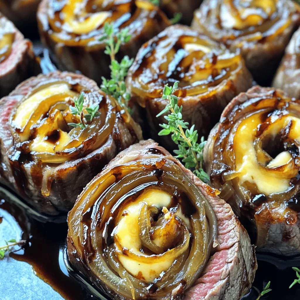 French Onion Steak Pinwheels Tasty and Easy Recipe