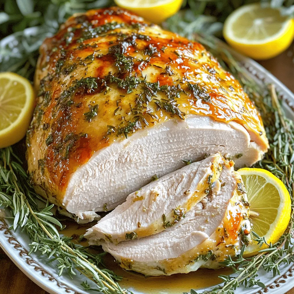 Garlic Herb Roasted Turkey Breast Savory Delight