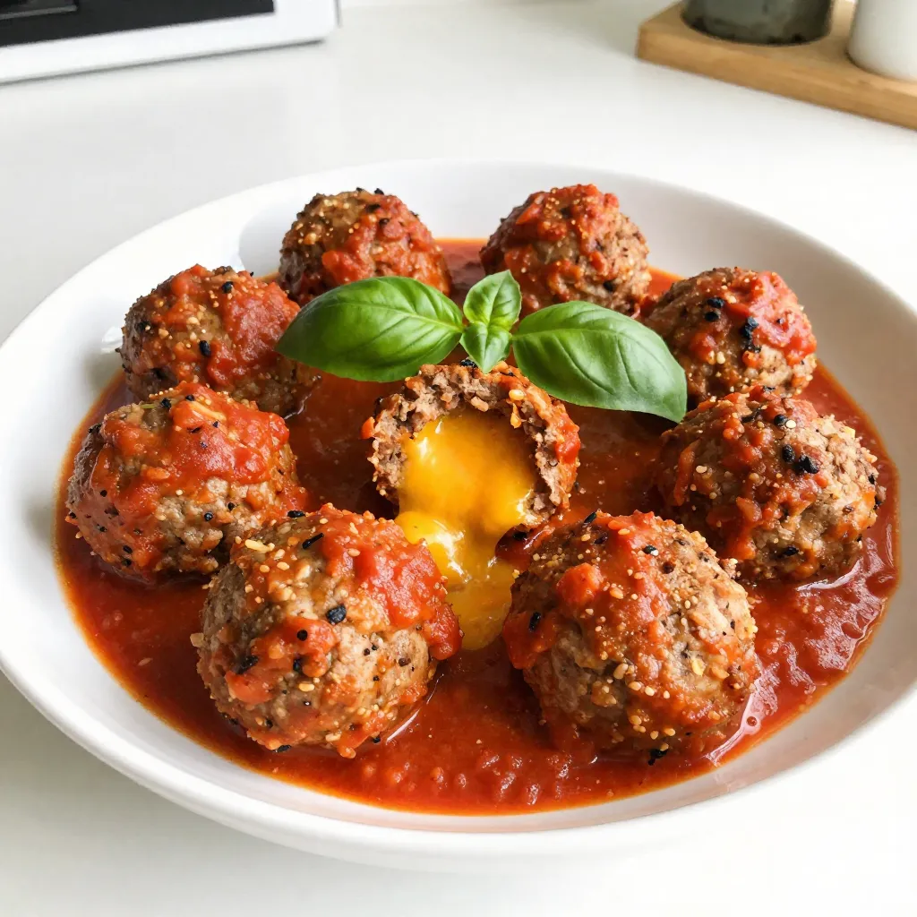 Pepper Jack Stuffed Meatballs Savory and Flavorful Delight