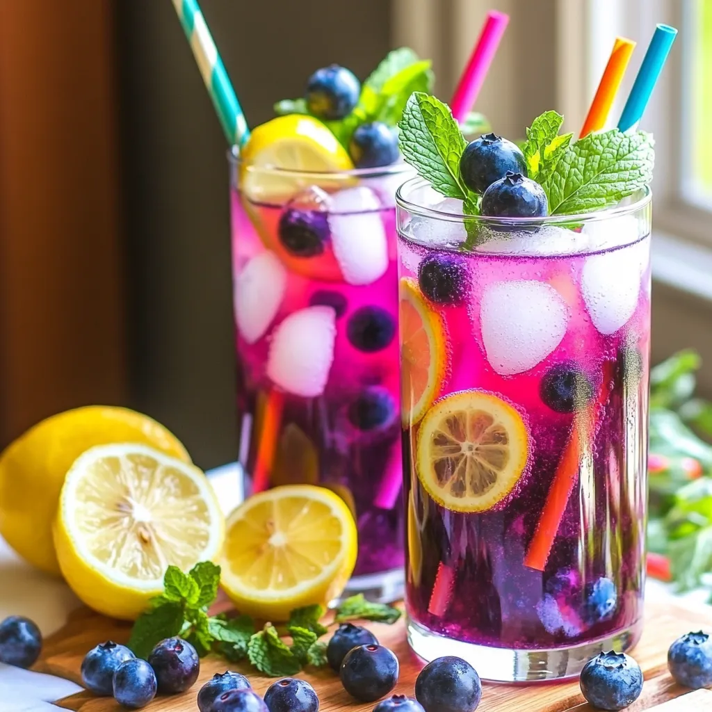 How to Make Blueberry Tea Lemonade Refreshing Drink