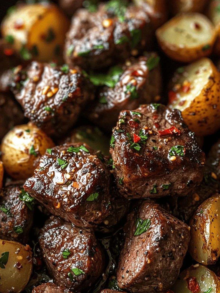 Garlic Butter Steak Bites and Potatoes Recipe