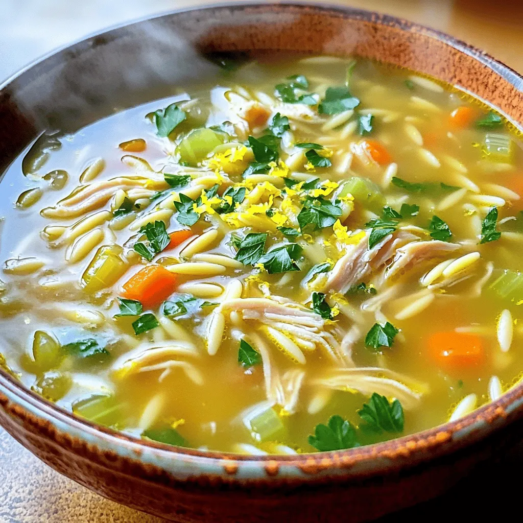 Lemon Chicken Orzo Soup Hearty and Flavorful Meal