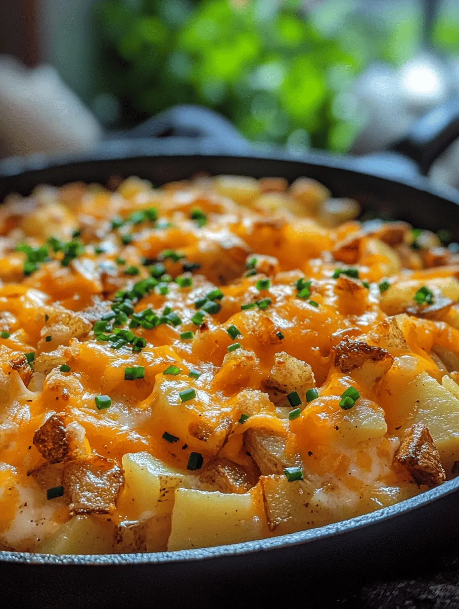 Cheesy Potato Egg Scramble: A Hearty Breakfast Delight