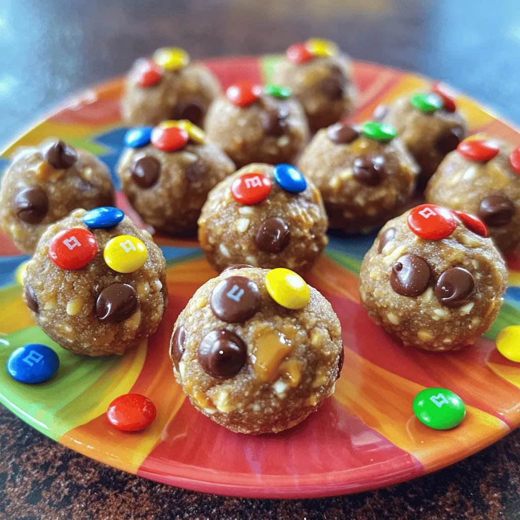 No Bake Monster Cookie Energy Bites Easy Recipe