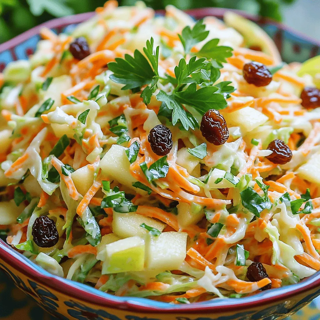 Sweet and Tangy Carrot and Apple Coleslaw Delight