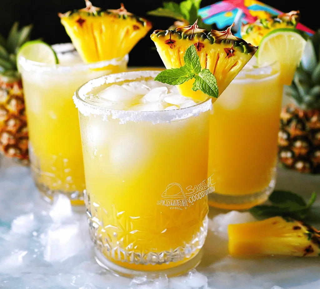 The success of any cocktail lies in its ingredients, and the Tropical Pineapple Bliss Cocktail is no exception. Let