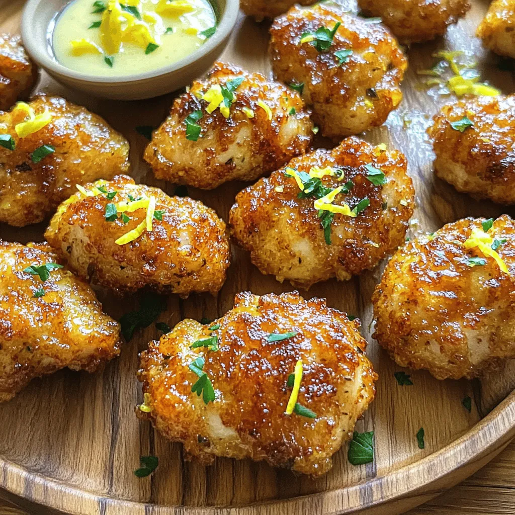 Crispy Lemon Garlic Chicken Bites Simple and Delicious