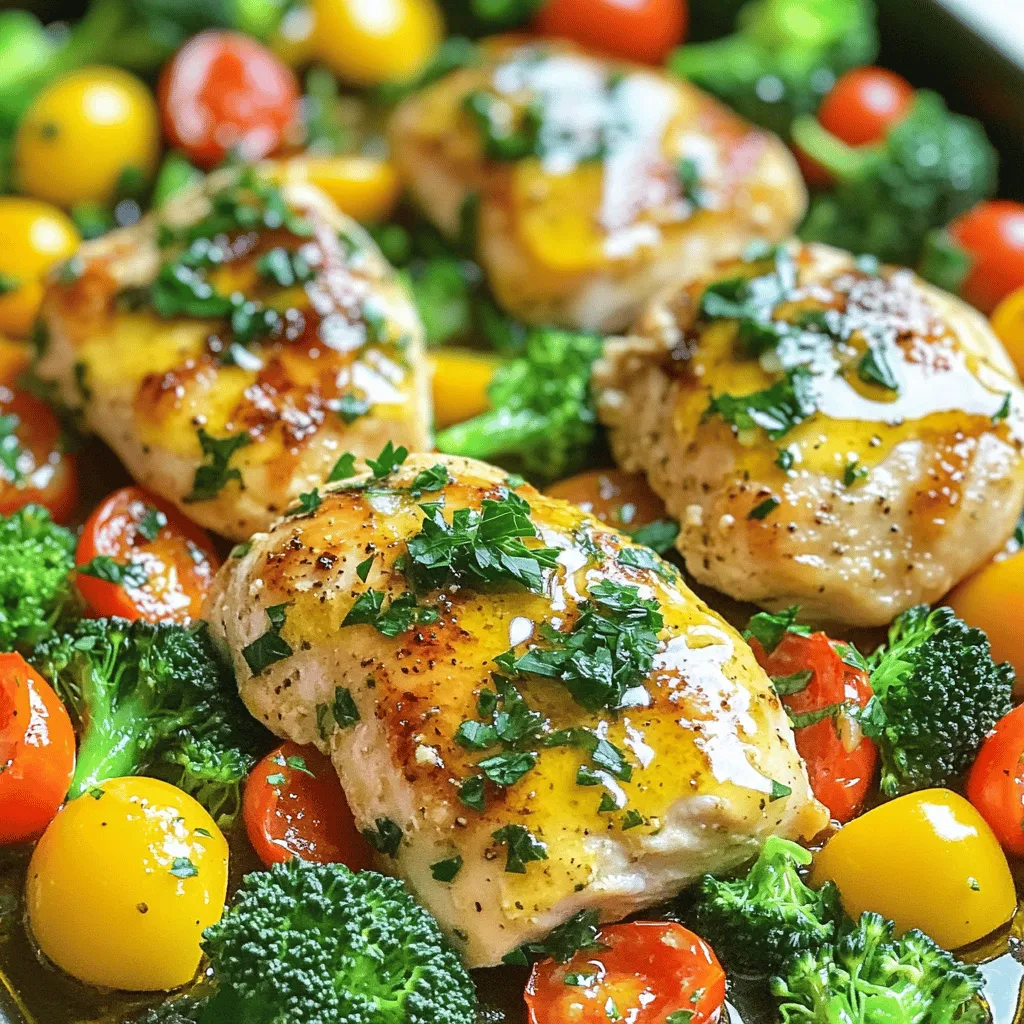One-Pan Garlic Lemon Chicken &#038; Veggies Delight