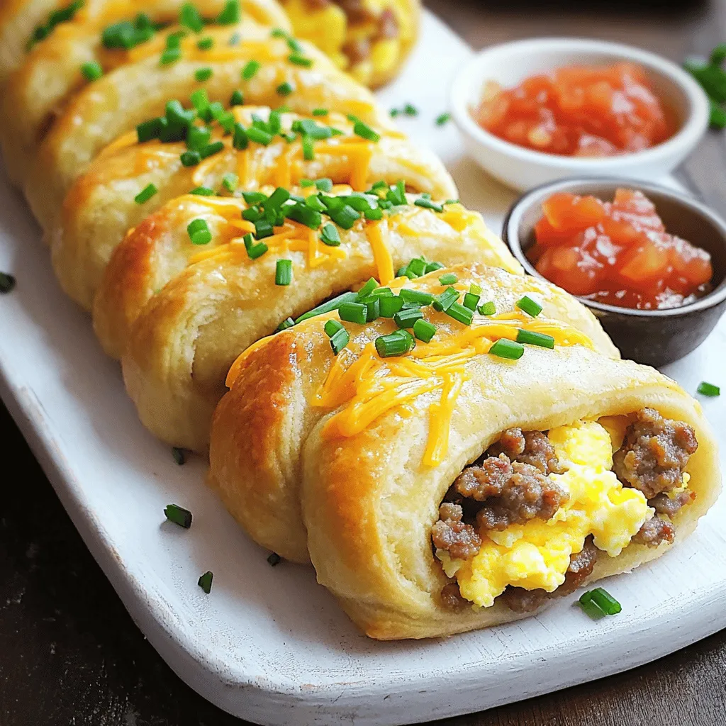 Sausage, Egg, and Cheese Breakfast Rolls Delightful Treat