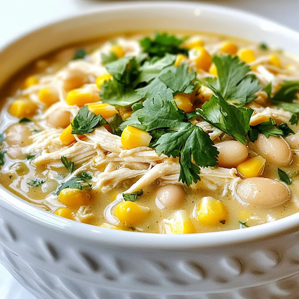Crockpot White Chicken Chili with Cream Cheese Delight