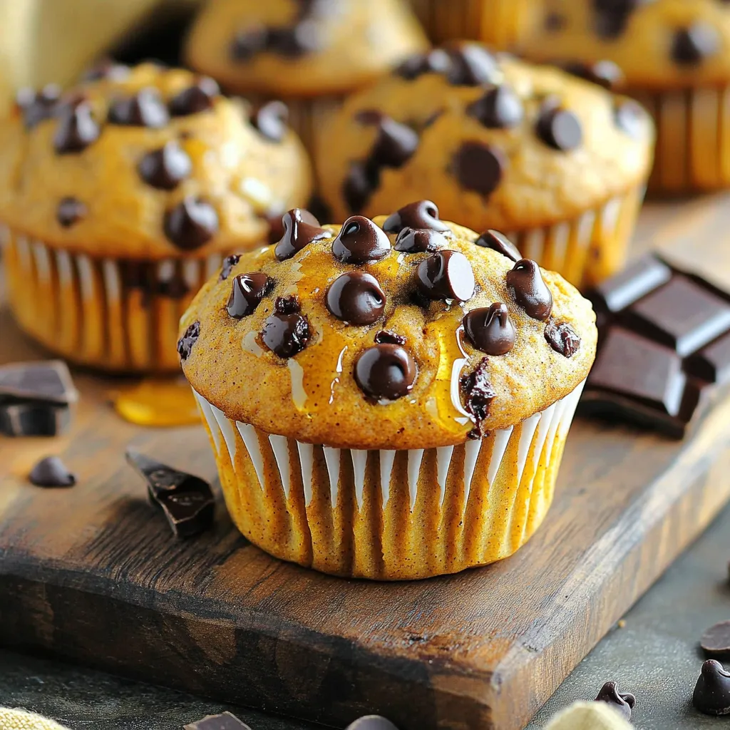 Pumpkin Chocolate Chip Protein Muffins Simple Delight