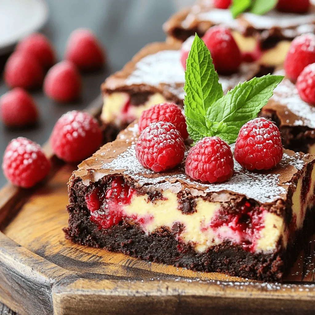 Raspberry Cheesecake Brownies Delicious Dessert Delight