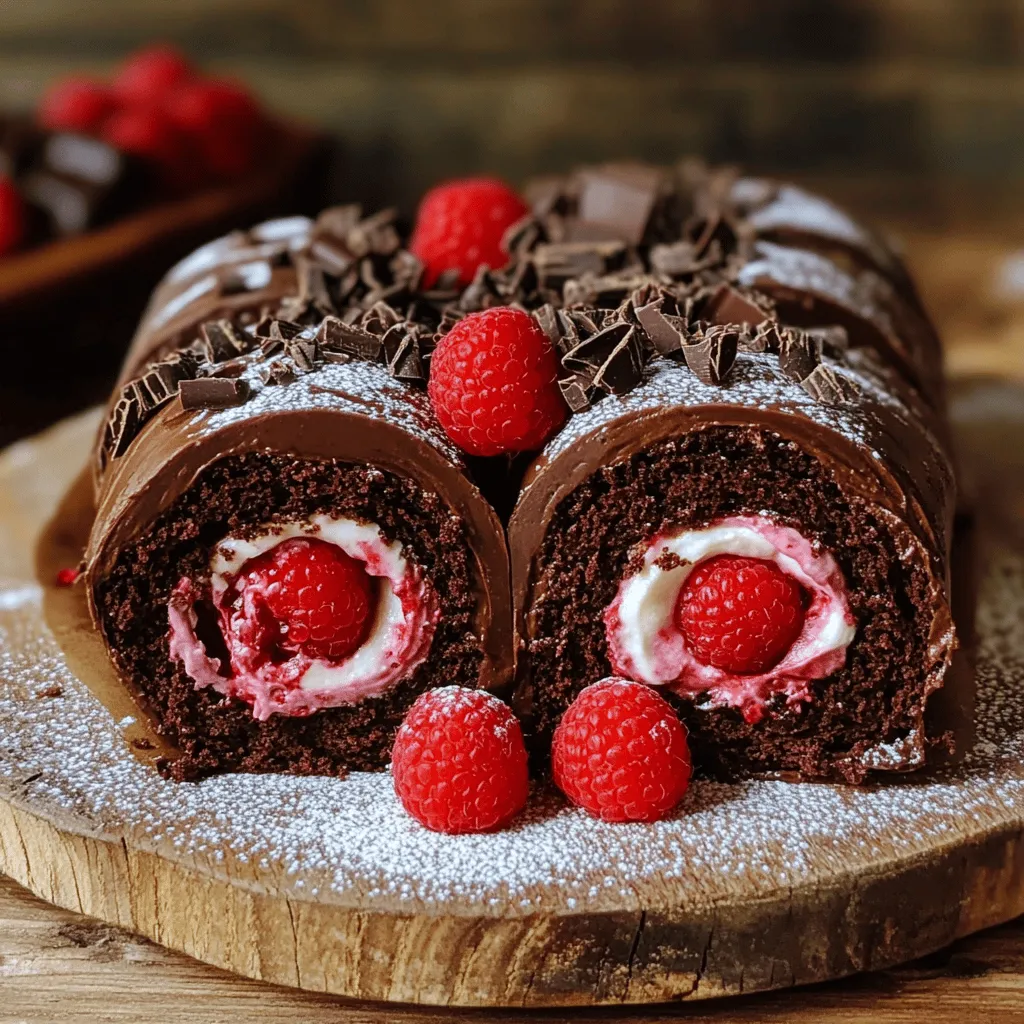 Raspberry Chocolate Swiss Roll Delightful Dessert Treat