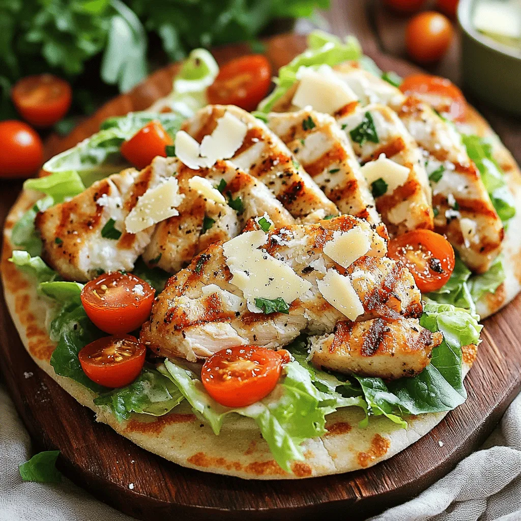 Zesty Chicken Caesar Flatbreads: A Flavorful Culinary Delight
