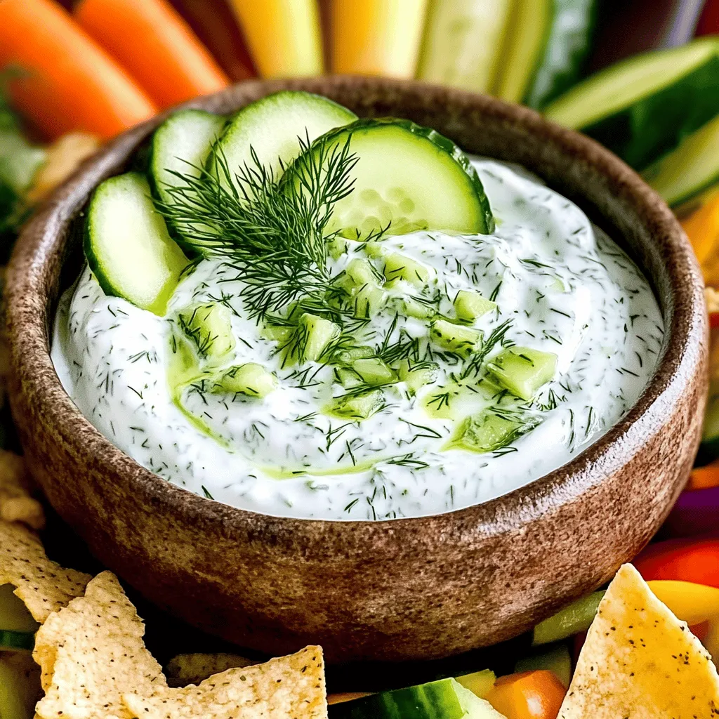 Cucumber Dill Yogurt Dip Flavorful and Fresh Delight