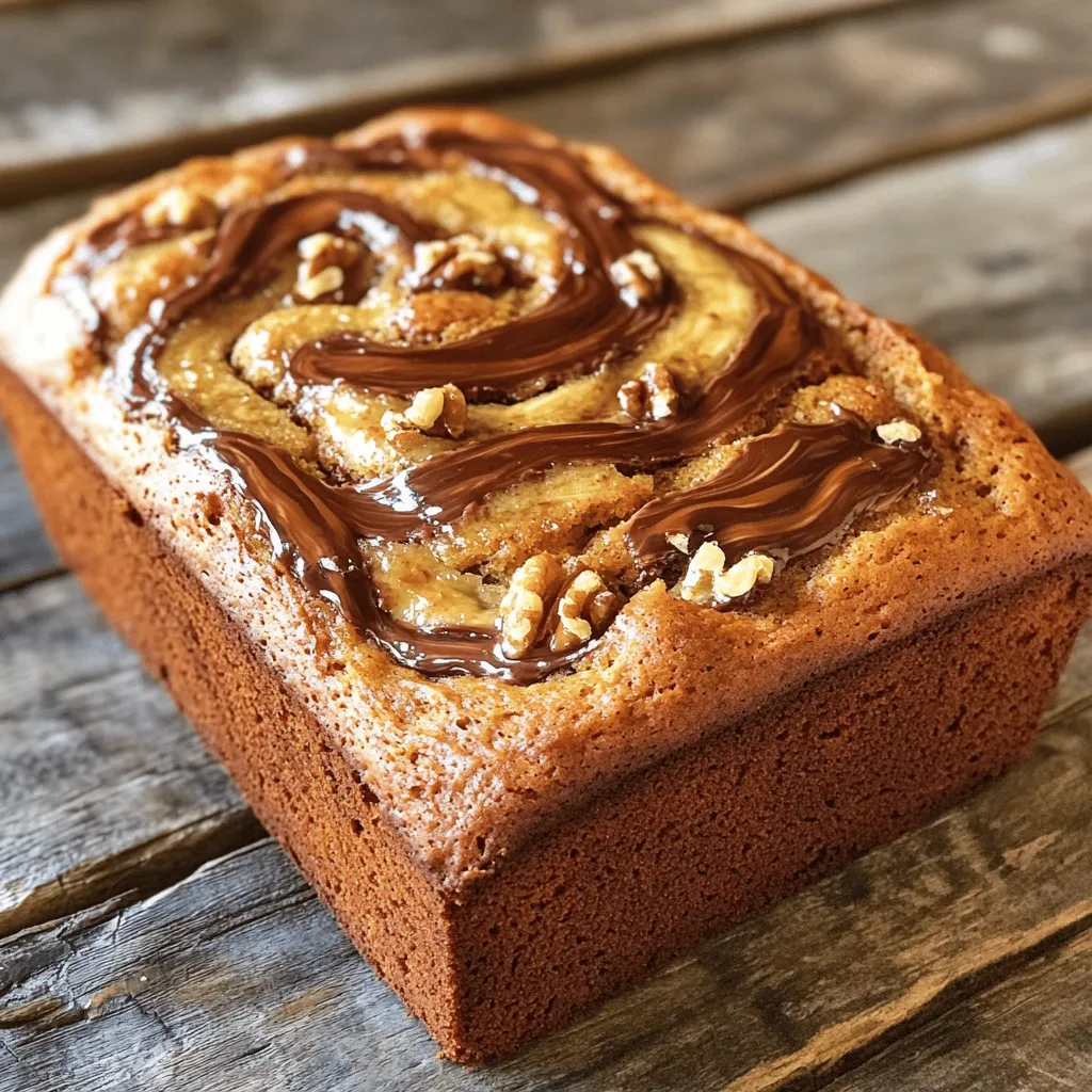 Delicious Banana Nutella Swirl Bread Easy Recipe