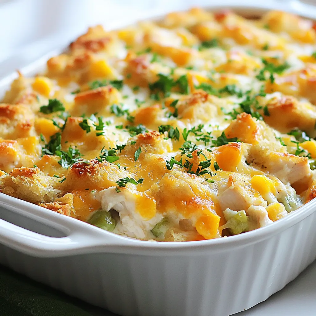 Easy Chicken Stuffing Casserole Quick and Tasty Dish