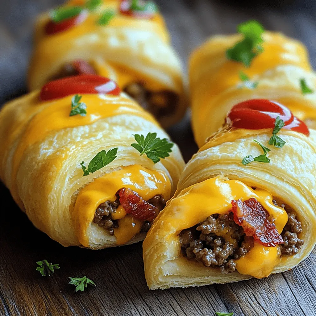 Bacon Cheeseburger Roll-Ups Easy Family Favorite Snack
