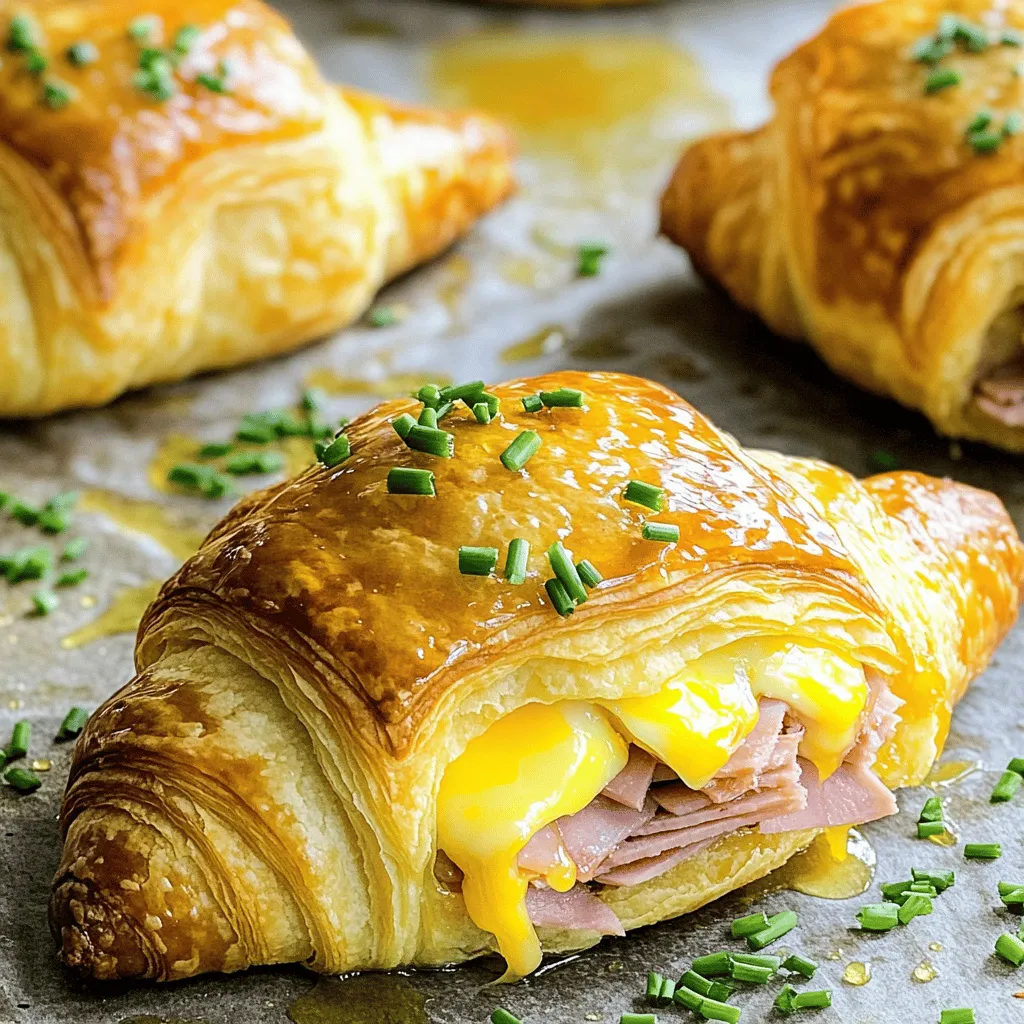Baked Ham and Cheese Croissants Savory Breakfast Delight