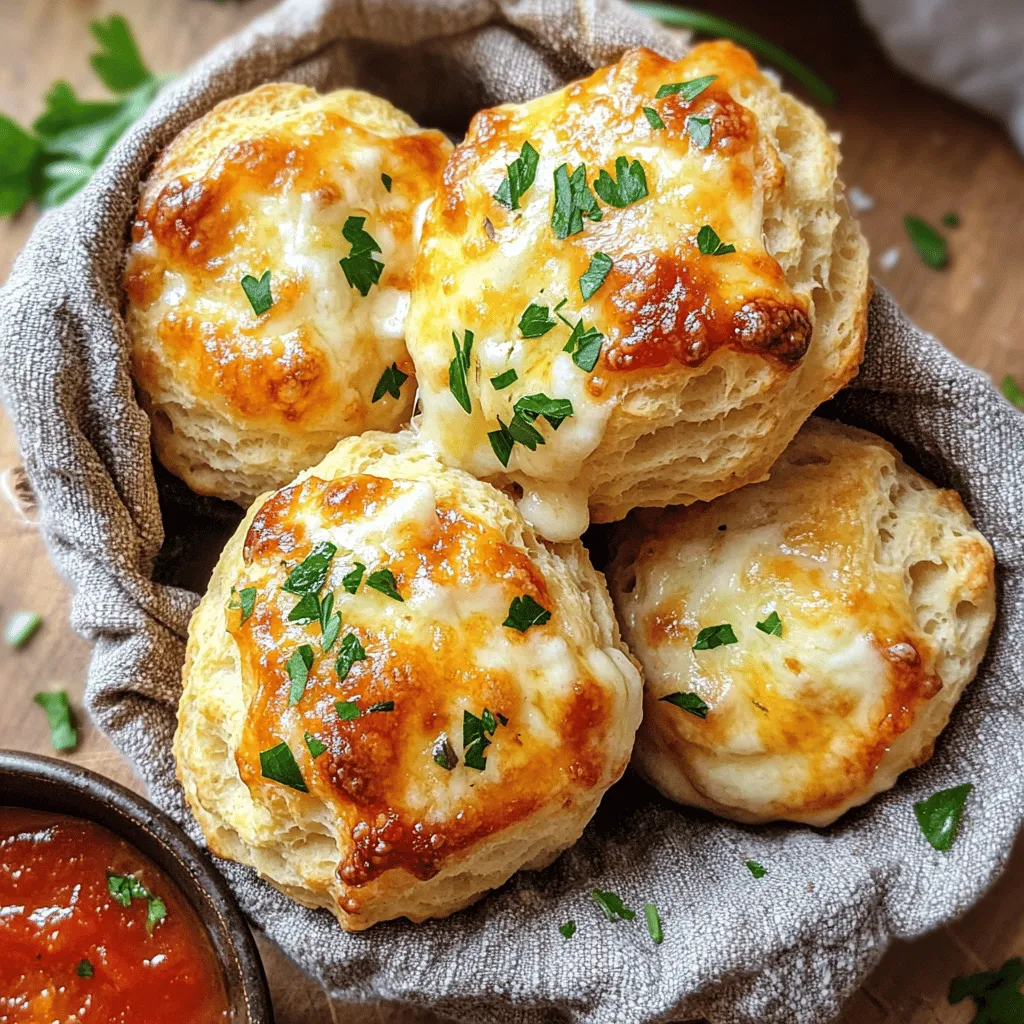 To make Pillsbury Biscuit Garlic Butter Cheese Bombs, gather these items: - 1 can (16.3 oz) Pillsbury Grands! Biscuits - ½ cup shredded mozzarella cheese - ¼ cup grated Parmesan cheese - 4 tablespoons unsalted butter, melted - 3 cloves garlic, minced - 1 teaspoon dried Italian herbs (oregano, basil) - ½ teaspoon salt - ¼ teaspoon black pepper