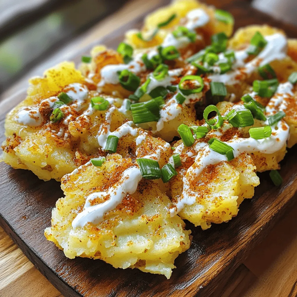 Garlic Cajun smashed potatoes are a fun twist on classic mashed potatoes. They are crispy on the outside and soft on the inside. These potatoes are full of flavor thanks to garlic and Cajun seasoning. The recipe is easy and perfect for any meal.