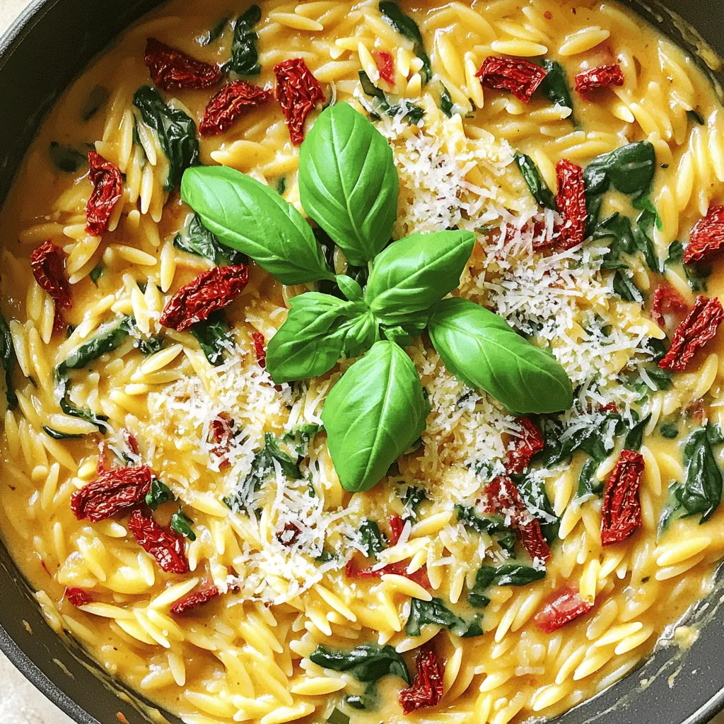 Creamy Sun-Dried Tomato Orzo Flavorful and Easy Dish