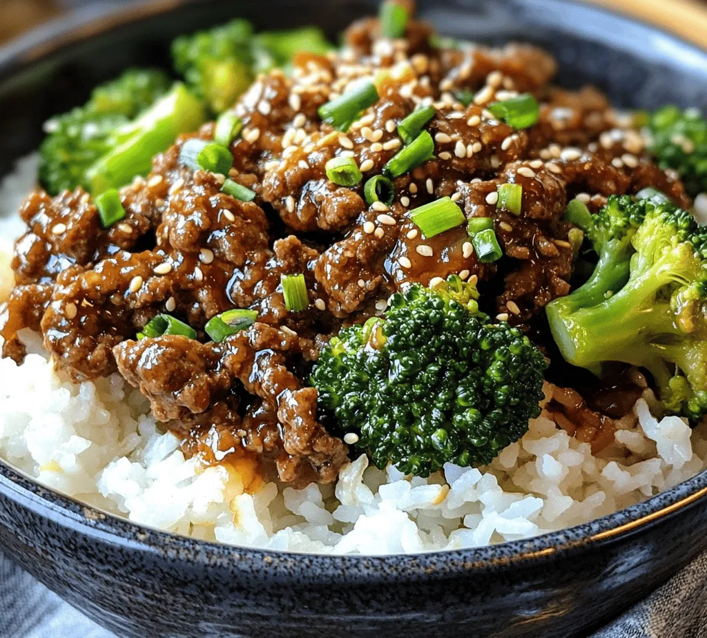 In the realm of comfort food, the Savory Korean Ground Beef Bowl stands out as a delightful fusion of flavors, textures, and colors. This dish not only embodies the rich culinary heritage of Korea but also offers a quick and easy solution for weeknight dinners. With its aromatic ingredients and satisfying components, this recipe promises a wholesome meal that can be enjoyed by the entire family. The Savory Korean Ground Beef Bowl is more than just a meal; it
