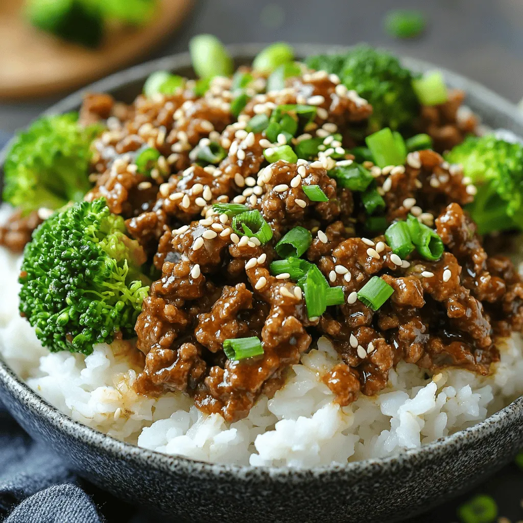 Savory Korean Ground Beef Bowl