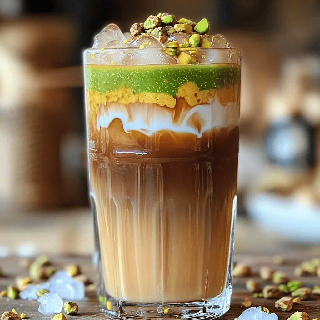 Pistachio Cardamom Iced Coffee Rich and Refreshing Drink