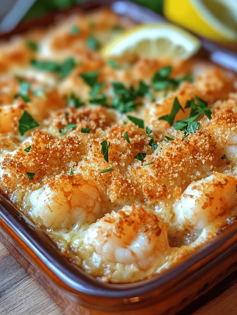 Delicious Garlic Shrimp Gratin: A Luxurious Seafood Delight