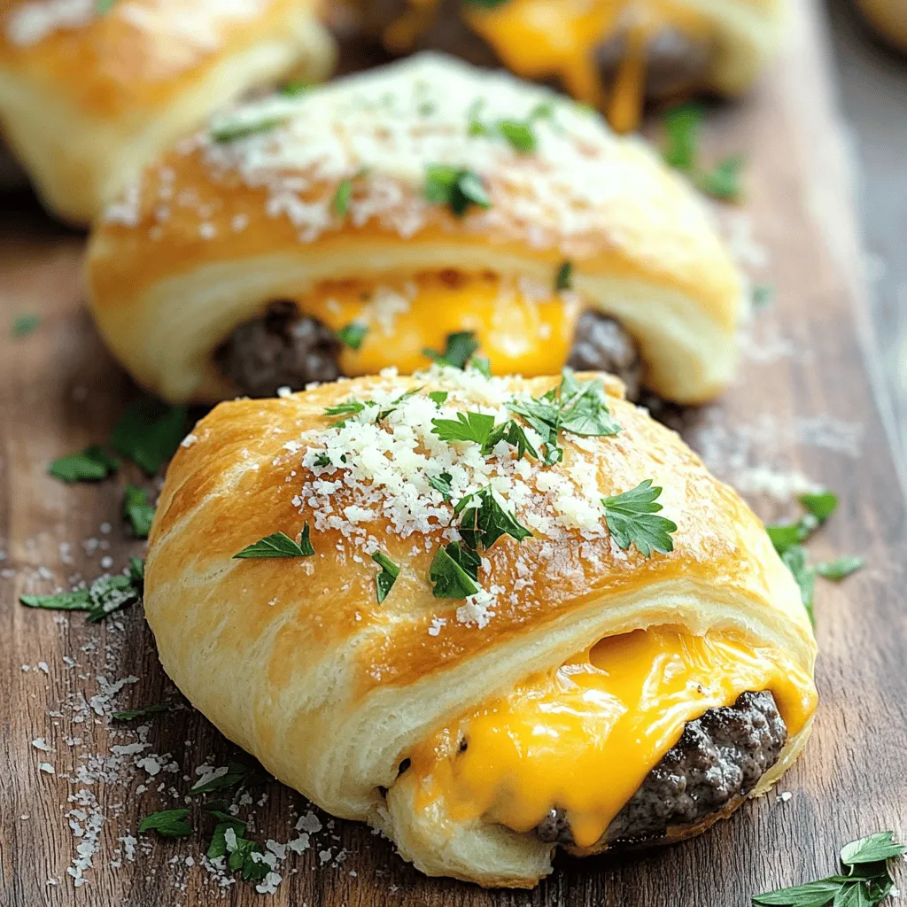Easy Garlic Parmesan Cheeseburger Bombs Quick Treat
