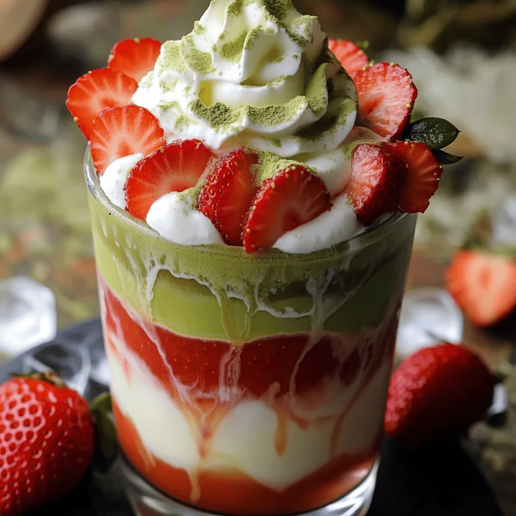 A strawberry matcha latte is a tasty drink that mixes sweet strawberries with earthy matcha. This drink is great for any time of the day. It combines the best of both worlds: fruity and creamy. Plus, it