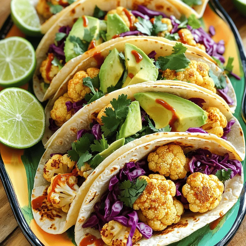 Spicy Roasted Cauliflower Tacos Flavorful Vegan Meal