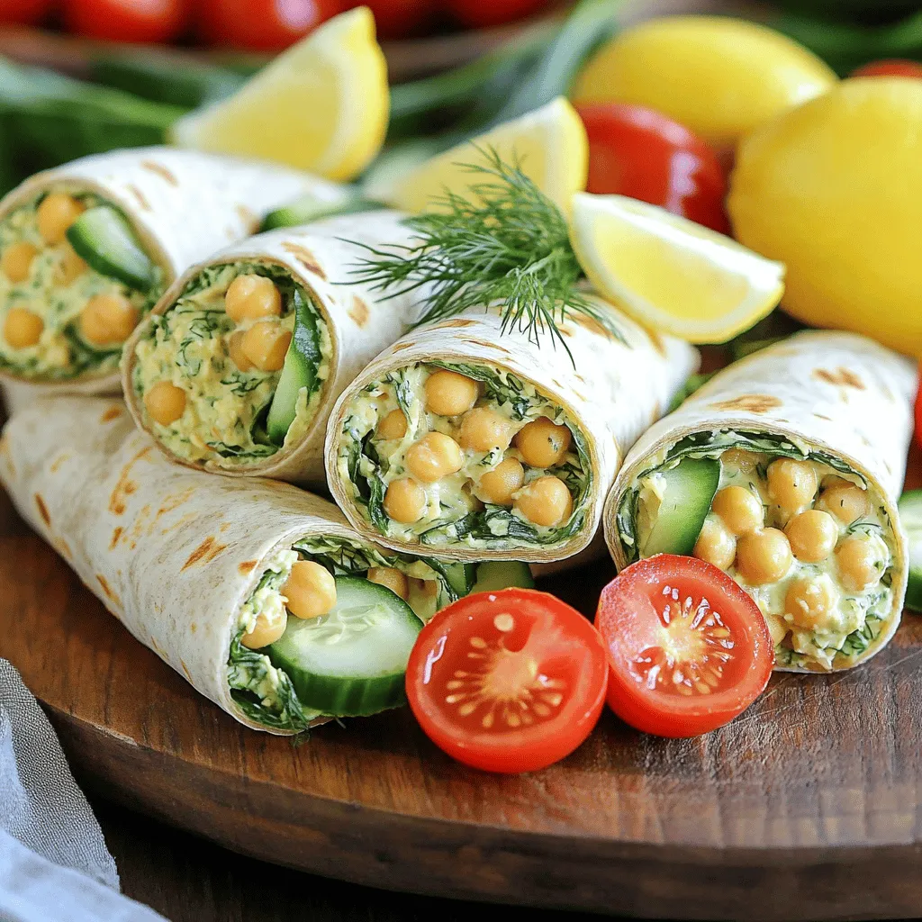Lemon-Dill Chickpea Wraps Fresh and Flavorful Recipe