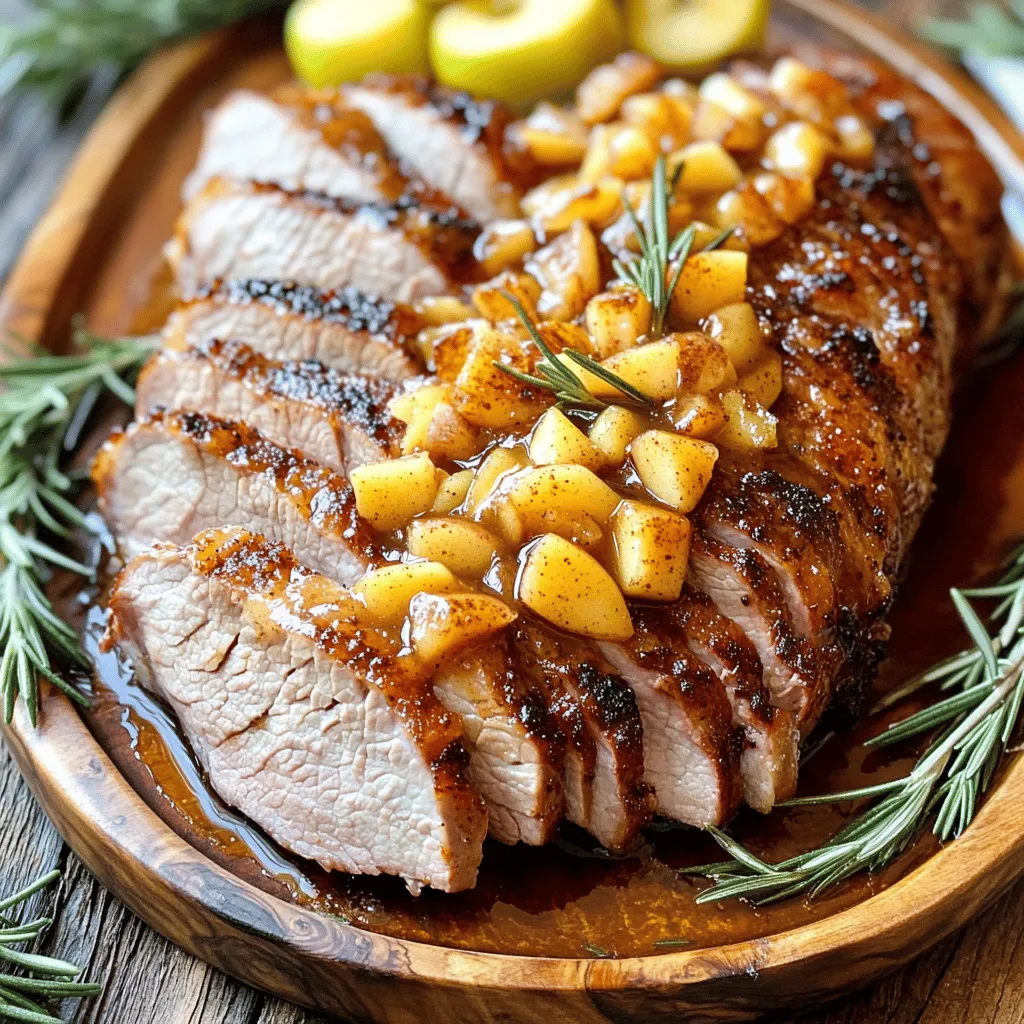 Rosemary Roasted Pork with Maple Apple Sauce Delight