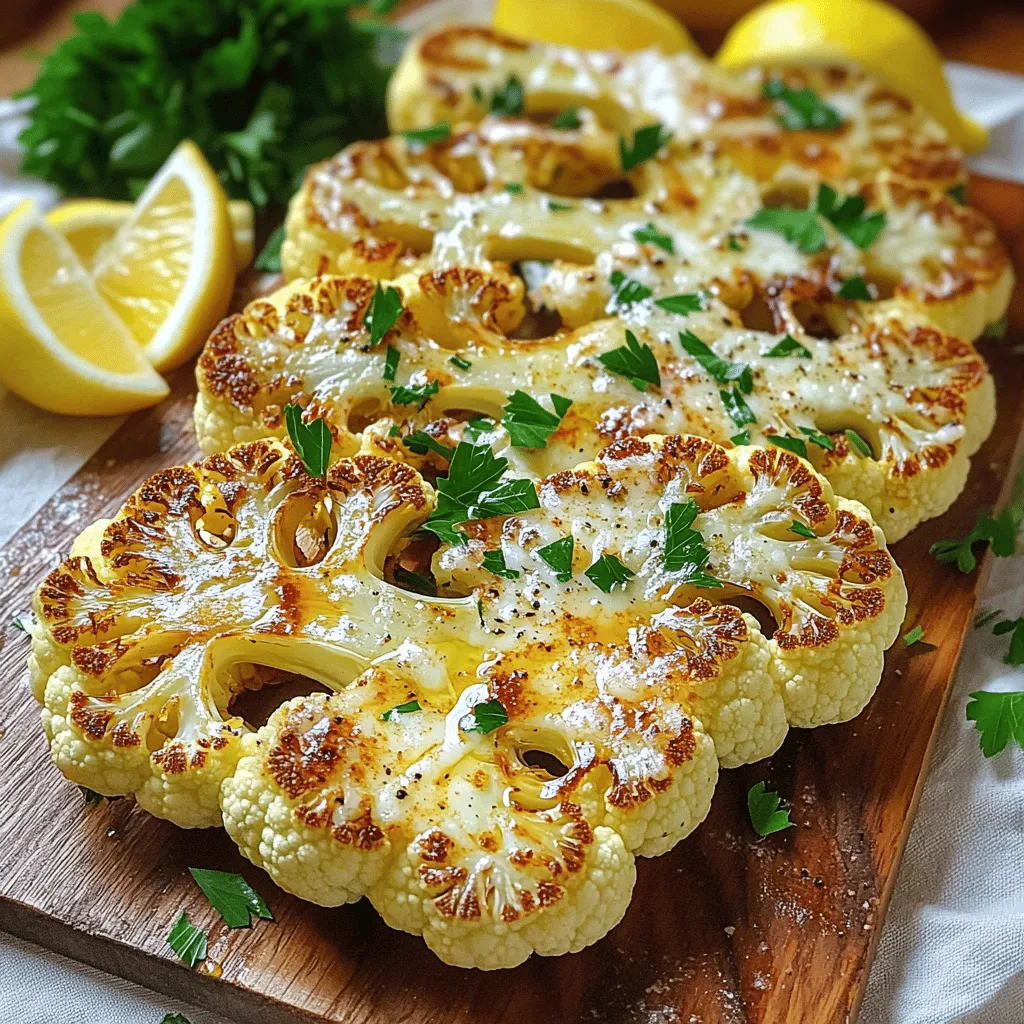 Roasted Garlic Parmesan Cauliflower Steaks Delight