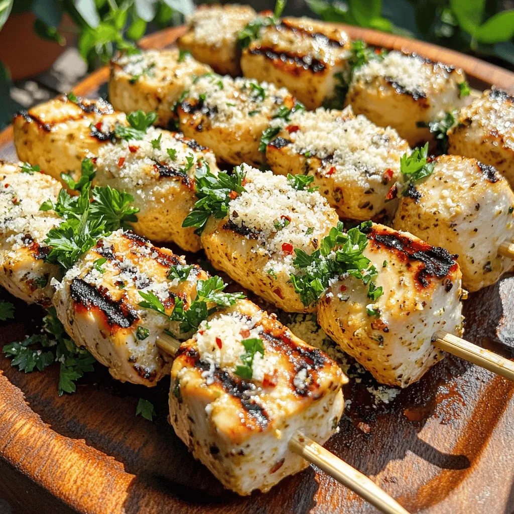 Garlic Parmesan Chicken Skewers Flavorful and Tasty Meal