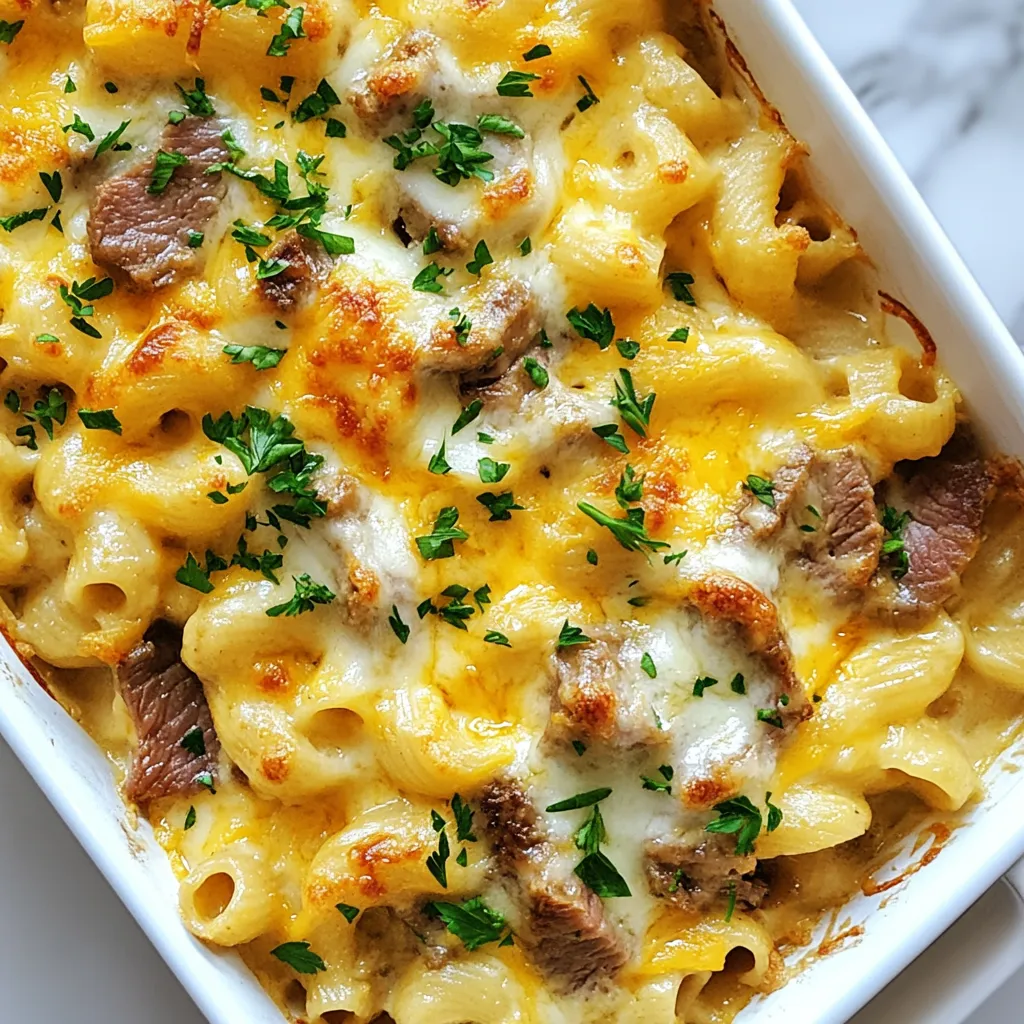 Philly Cheesesteak Mac and Cheese High Protein Delight