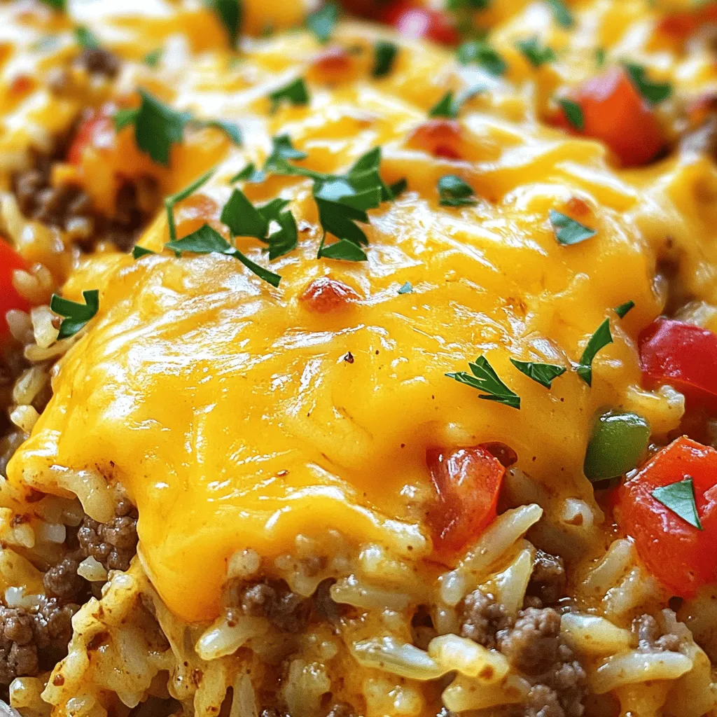 To make Easy Hamburger Rice Casserole, you need simple, fresh ingredients. Here’s what you’ll need: