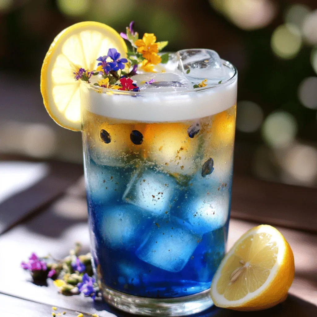 Iced Butterfly Pea Flower Tea Latte Refreshing Treat