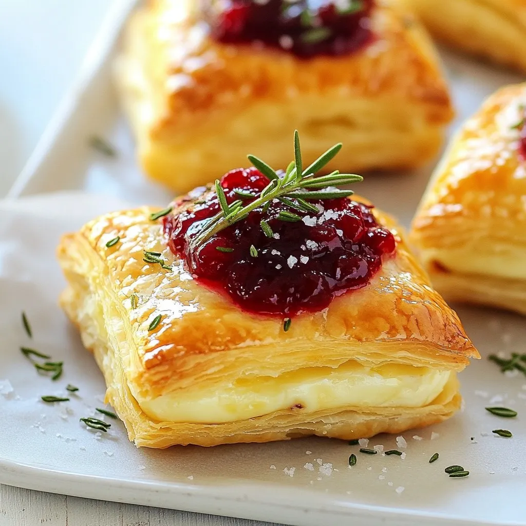 Cranberry Brie Puff Pastry Bites Easy and Tasty Treat