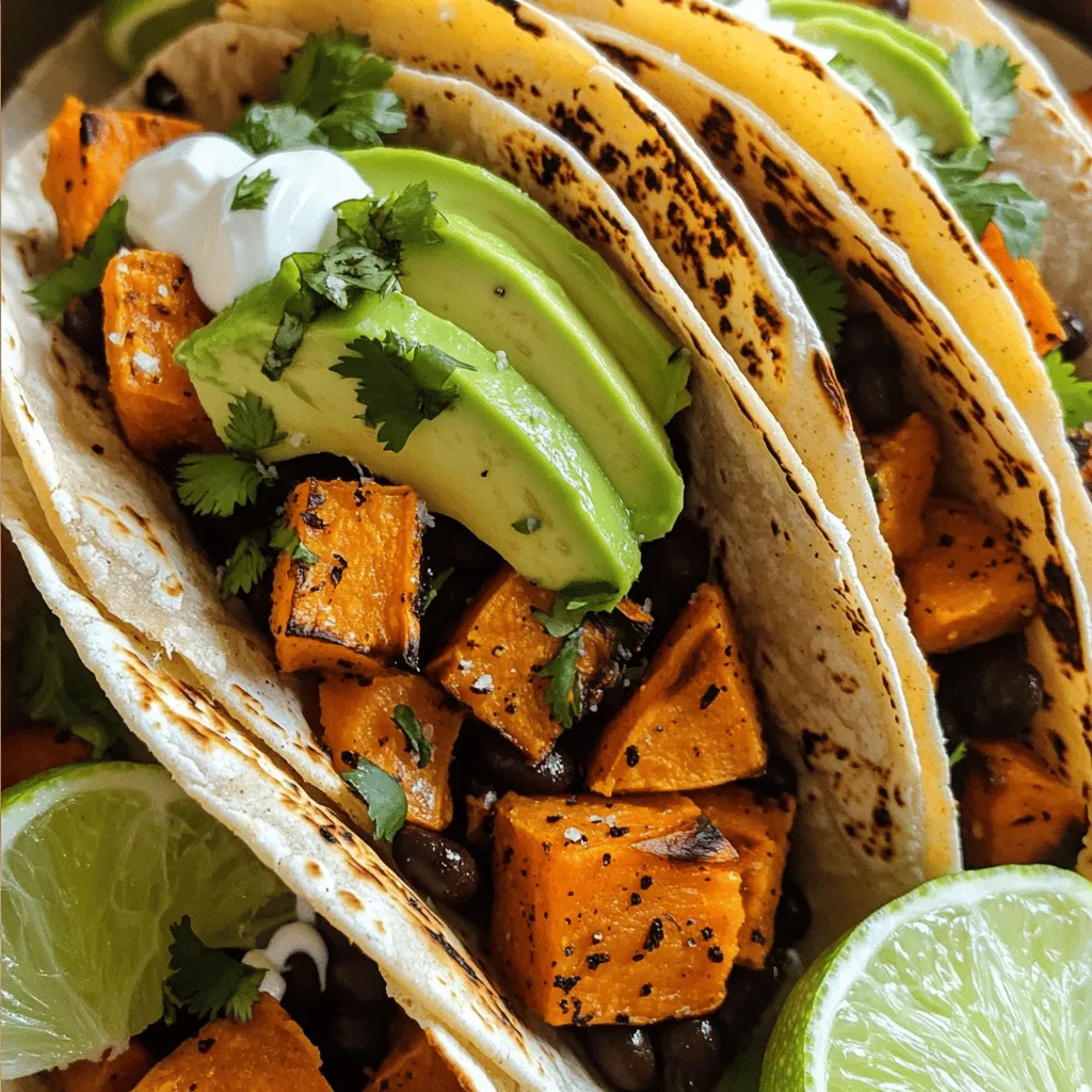 Savory Sweet Potato Black Bean Tacos Recipe