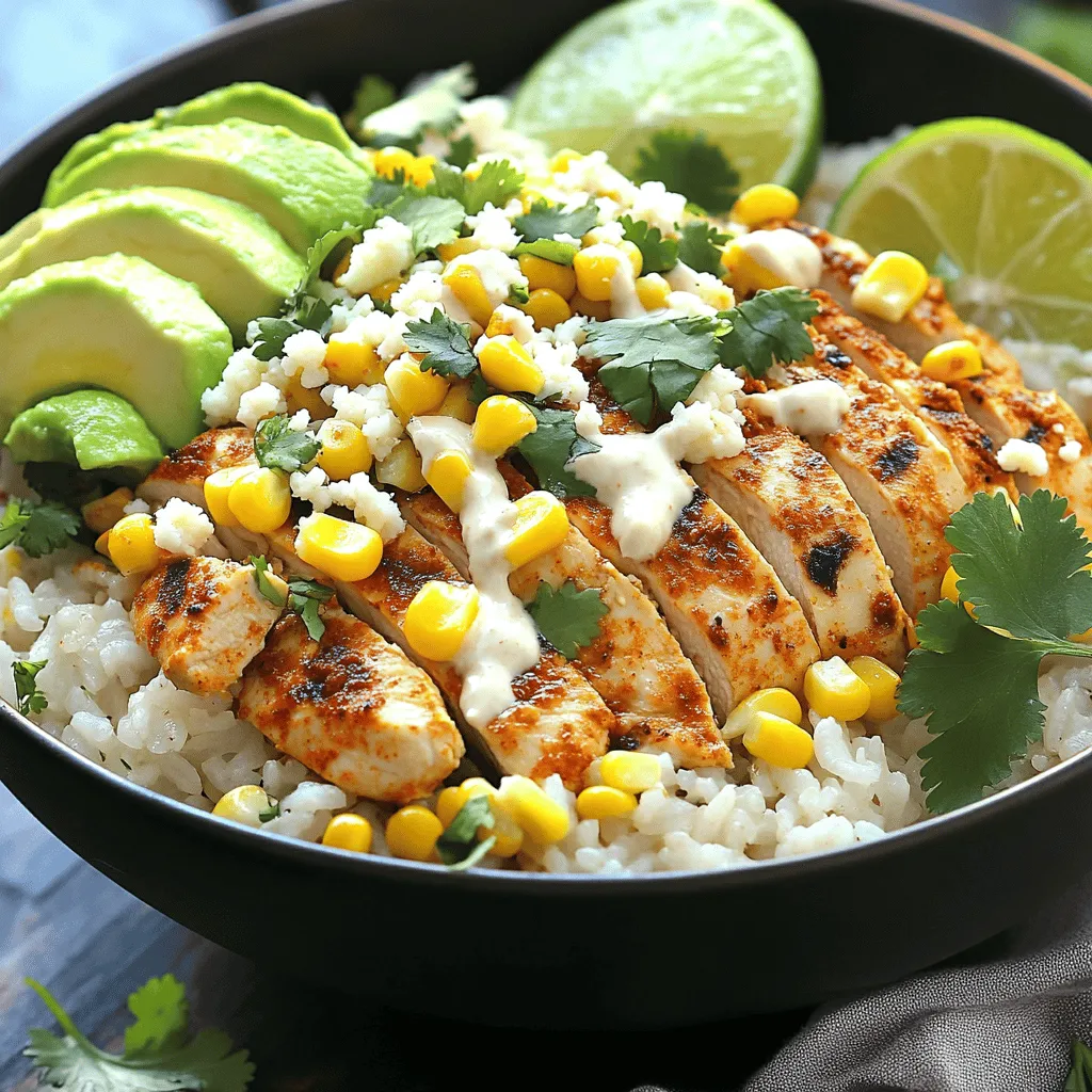 Street Corn Chicken Rice Bowl Flavorful and Easy Meal