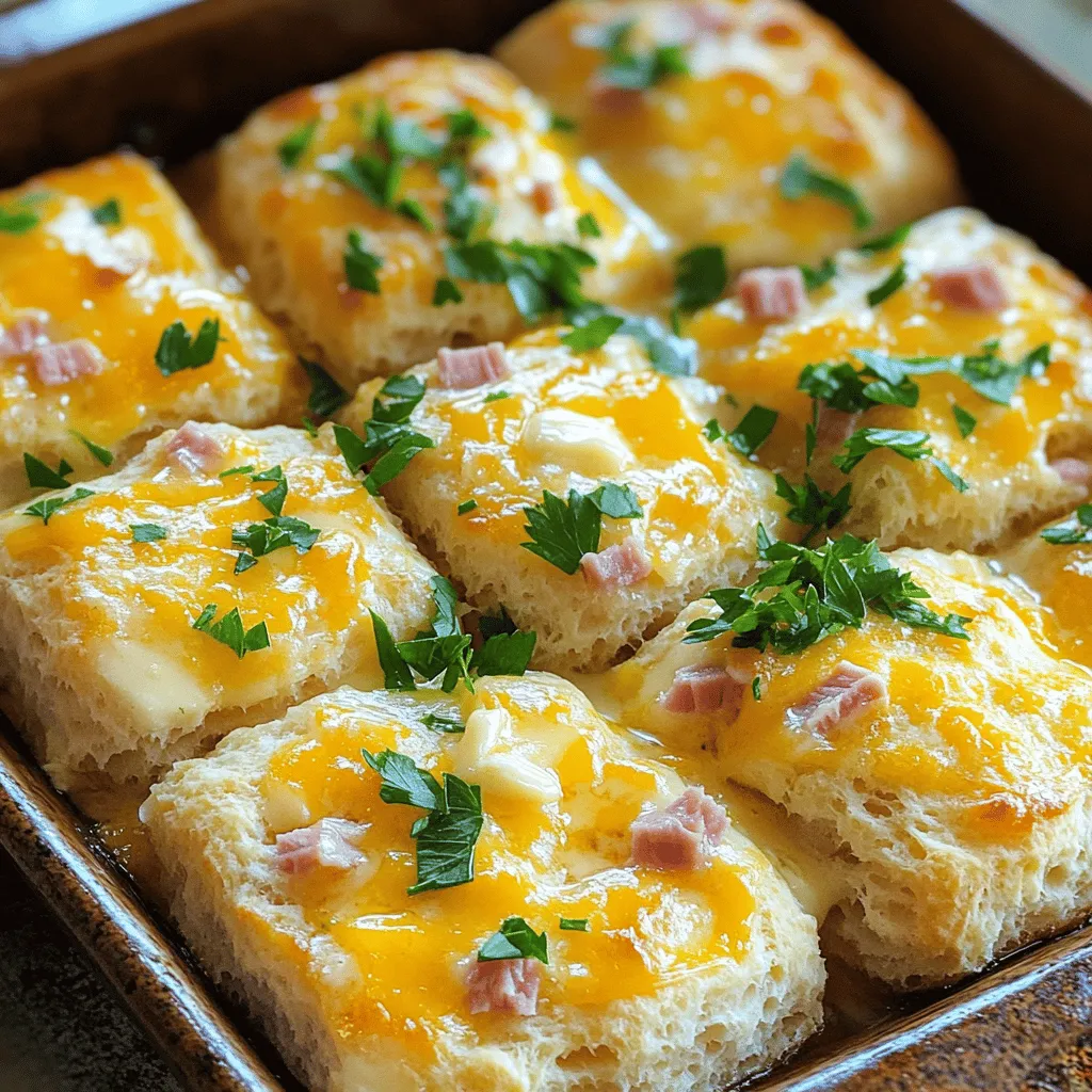 Ham and Cheese Butter Swim Biscuits Simple and Tasty