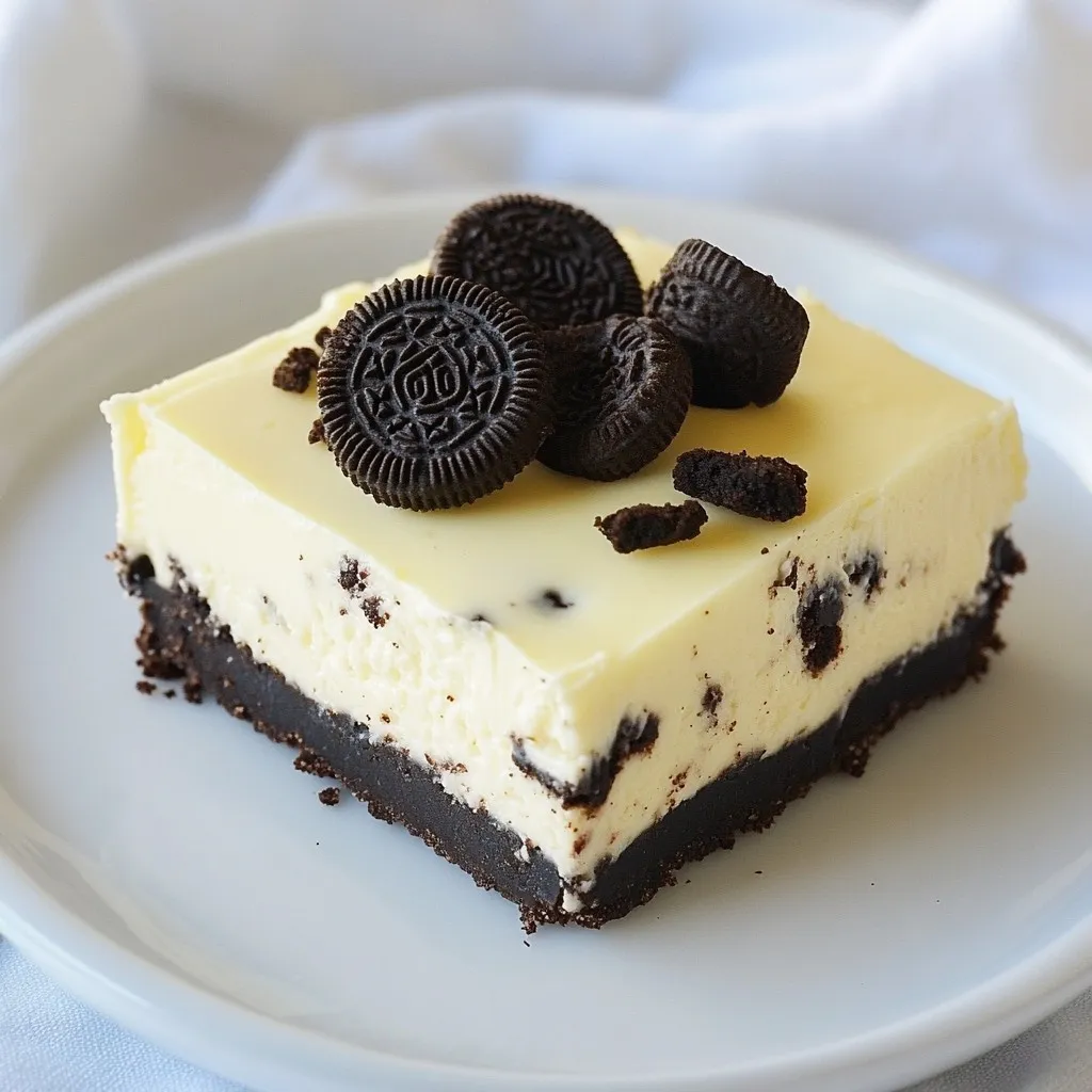 No-Bake Oreo Cheesecake Bars Simple and Delicious Treat