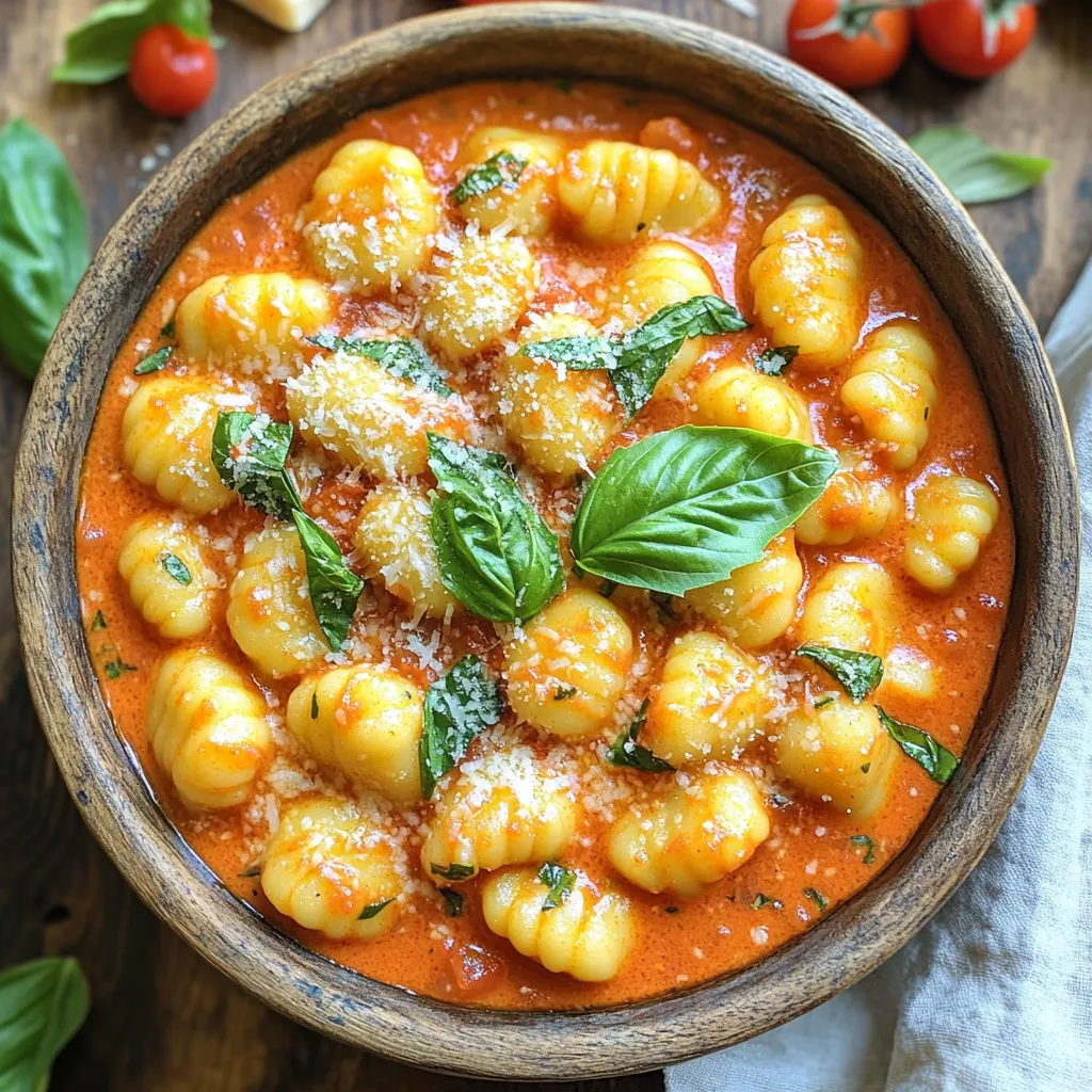 One-Pot Creamy Tomato Basil Gnocchi Delight Recipe