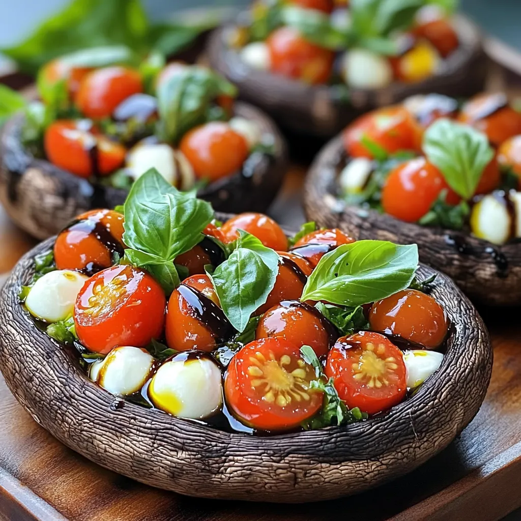 Caprese Stuffed Portobello Mushrooms Flavorful Delight