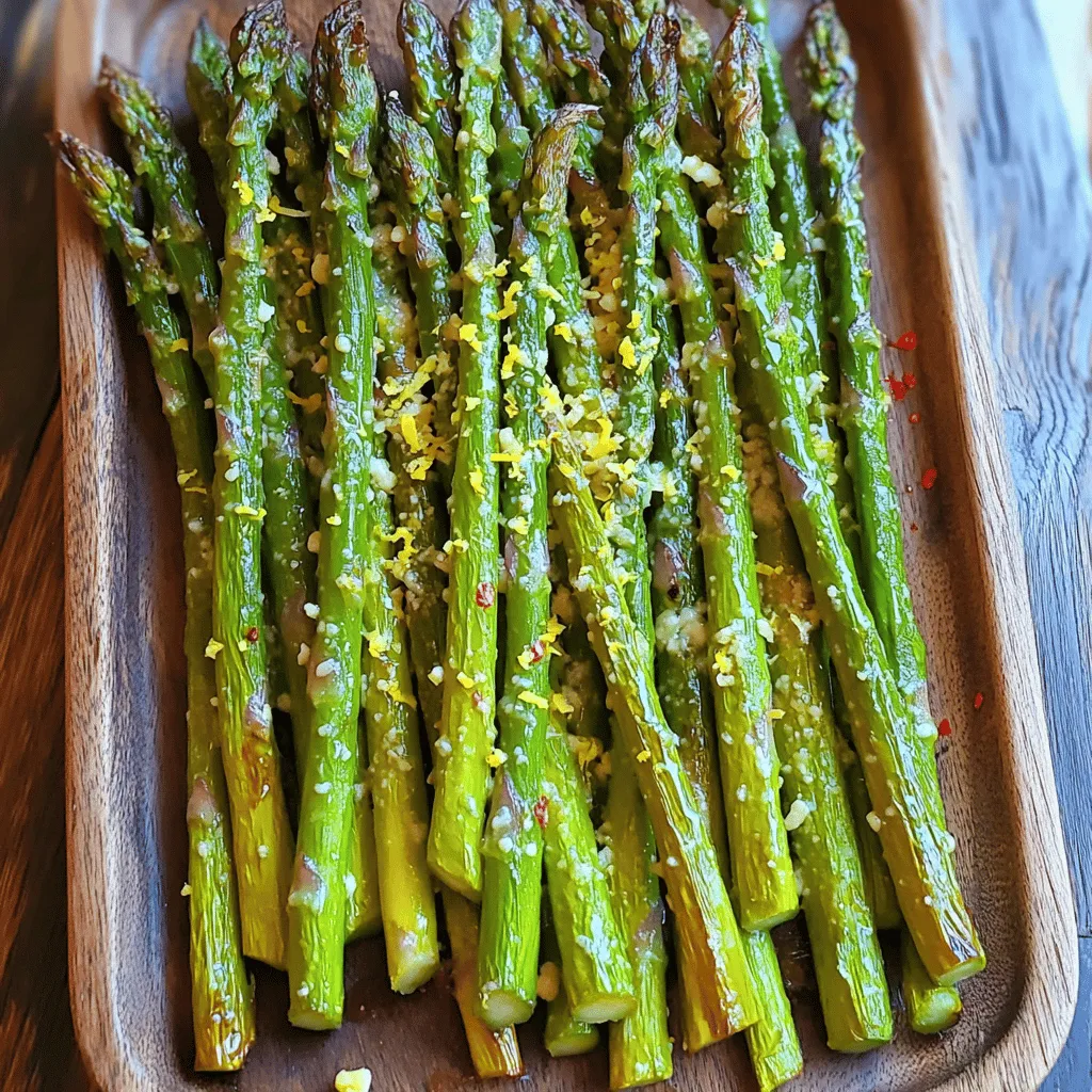 Lemon Garlic Roasted Asparagus Flavorful Easy Side