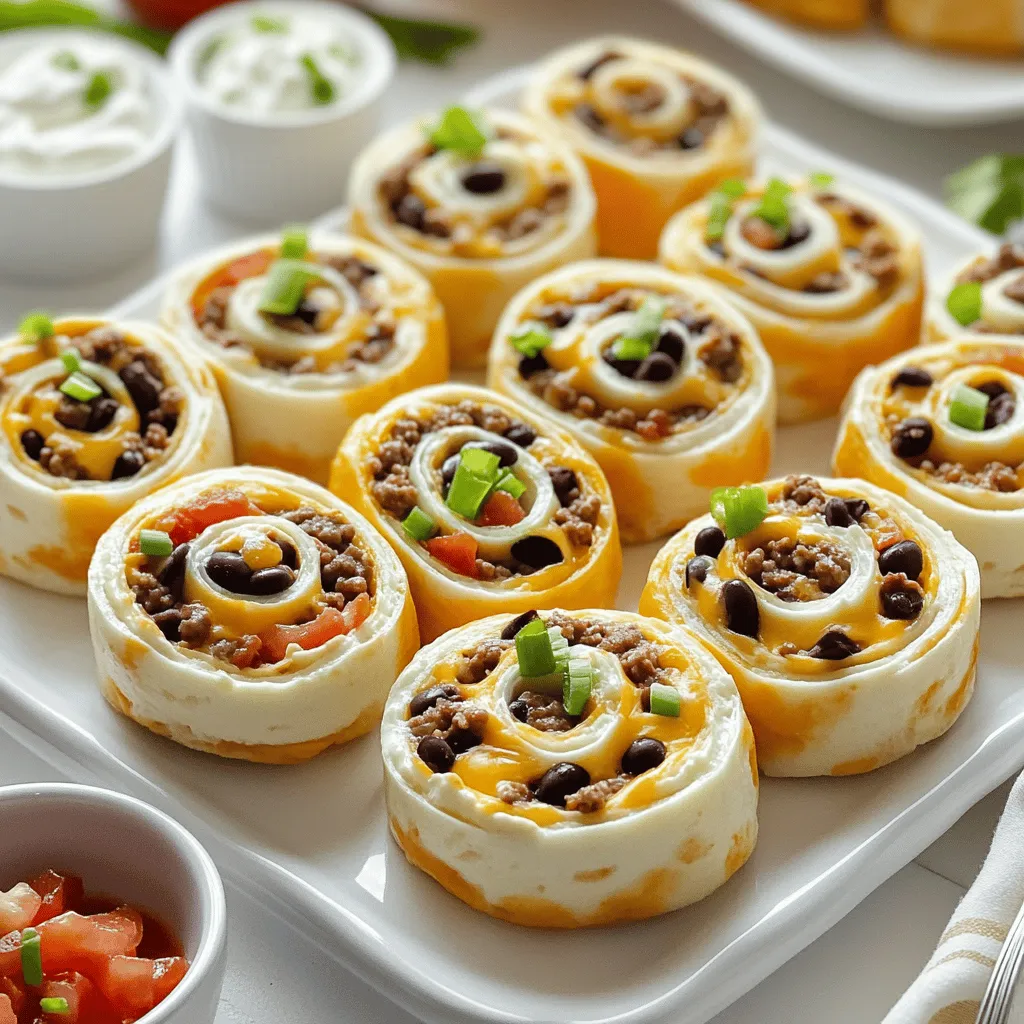 Cheesy Taco Pinwheels Quick and Simple Snack Delight
